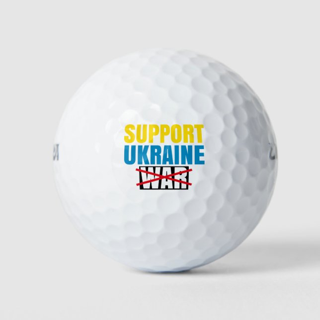 Balles De Golf Je Suis Avec L'Ukraine, Nous Soutiendons L'Ukraine (Devant)