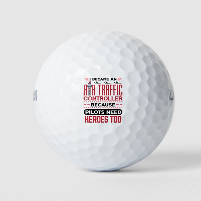 Balles De Golf Je suis devenu un contrôleur de la circulation aér (Devant)