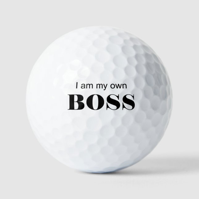 Balles De Golf Je suis mon propre patron ! (Recto)