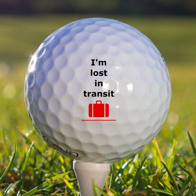 Balles De Golf Je suis perdu dans la valise de voyage en transit  (Créateur téléchargé)