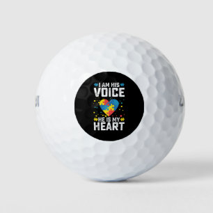 Balles De Golf Je Suis Sa Voix Il Est Mon Coeur Autisme Maman Pap