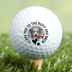 Balles De Golf Je T'Aime Jusqu'à La Photo De Chien Grossier