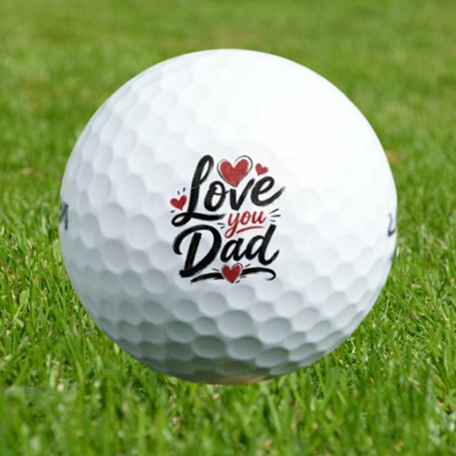 Balles De Golf Je t'aime Papa (Perfect for Birthdays, Father's Day, Golfing Gifts, Weekend Getaways,)