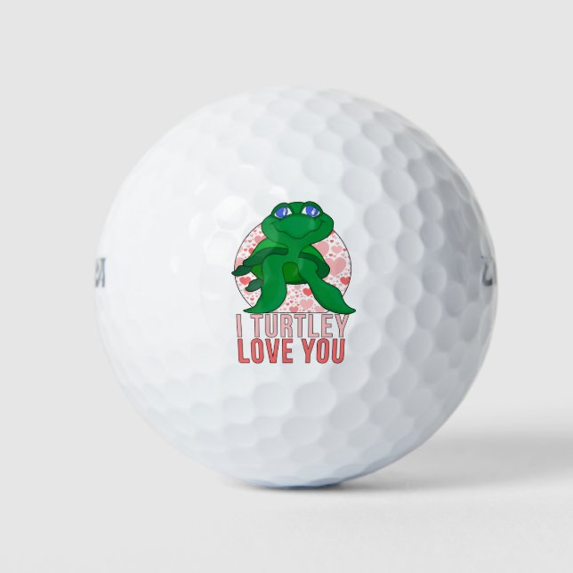 Balles De Golf Je t'aime Turtley (Devant)