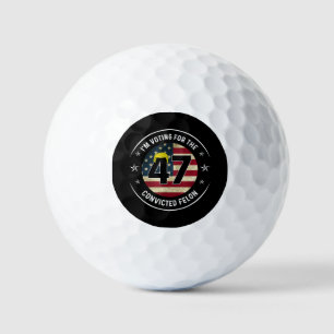 Balles De Golf Je vote pour le condamné Felon 47 anti-Trump M