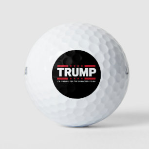 Balles De Golf Je vote pour le condamné Felon Pro Trump 2024