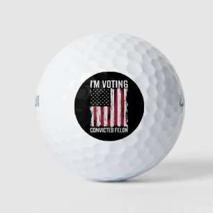 Balles De Golf Je vote pour le condamné Felon Pro Trump 2024