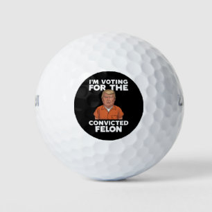 Balles De Golf Je vote pour le criminel condamné pro Trump 2024