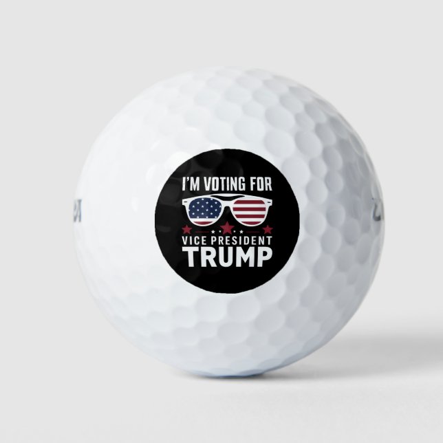 Balles De Golf Je vote pour l'élection du vice-président Trump 20 (Devant)