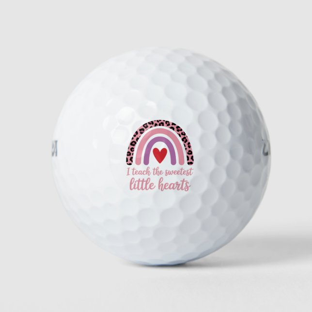 Balles De Golf J'enseigne aux cœurs les plus doux Professeur arc- (Devant)
