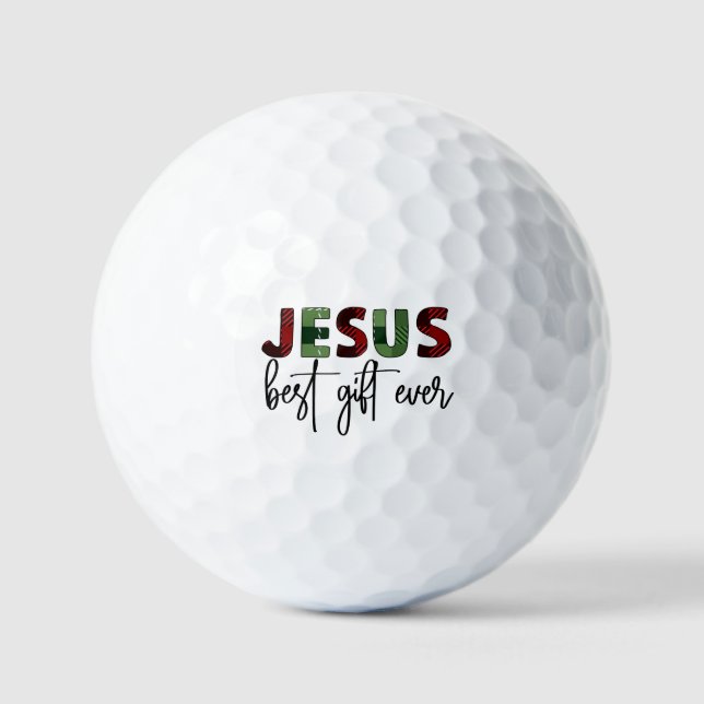 Balles De Golf Jésus est le meilleur cadeau de Noël chrétien (Recto)