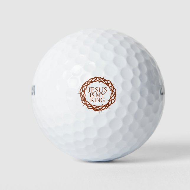 Balles De Golf Jésus est mon roi (Devant)