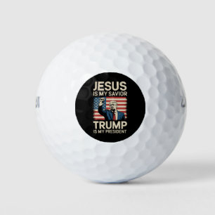 Balles De Golf Jésus est mon sauveur Trump est mon président 47 É