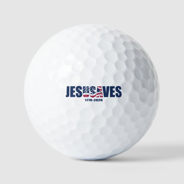 Balles De Golf Jésus Sauve USA (Recto)