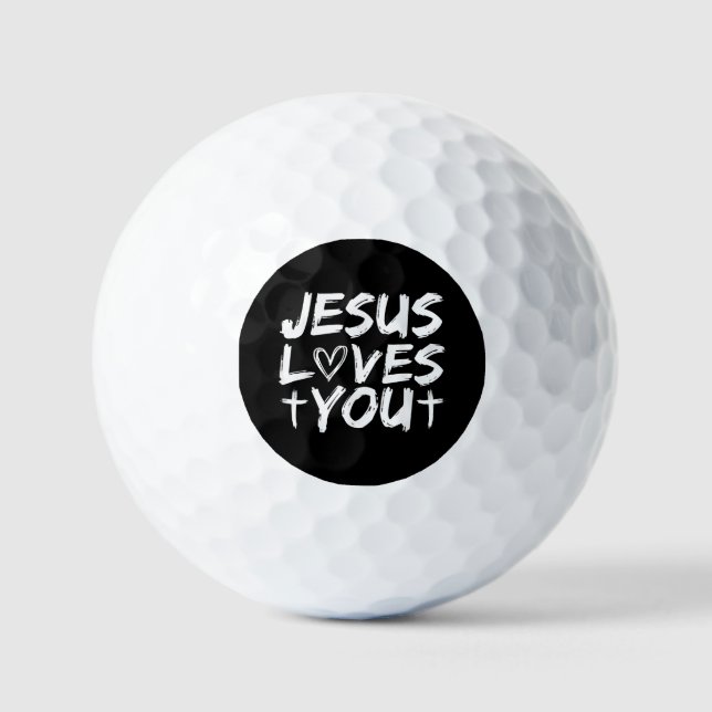 Balles De Golf Jésus t'aime, Jésus (Recto)