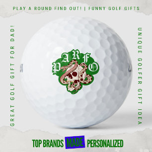 Balles De Golf Jeu d'argent du week-end Logo crâne serpent edgy