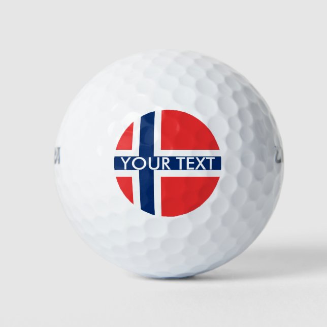 Balles De Golf Jeu de golf drapeau norvégien pour la Norvège (Devant)