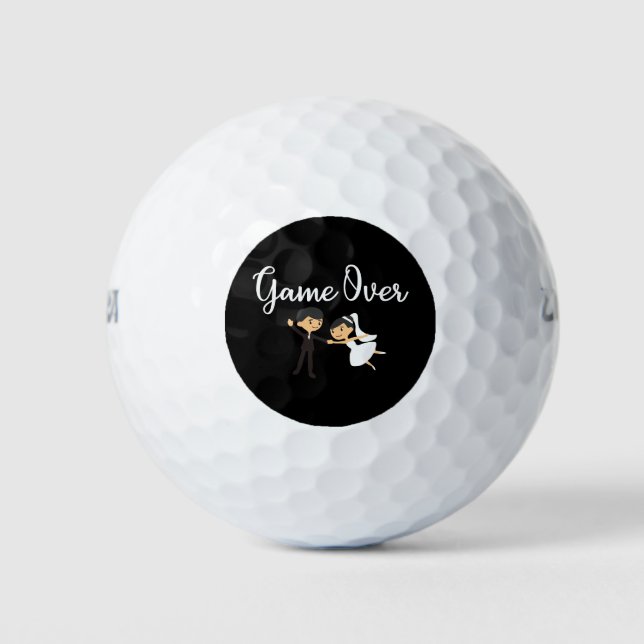 Balles De Golf Jeu de mariage mariés - Idée cadeau (Devant)
