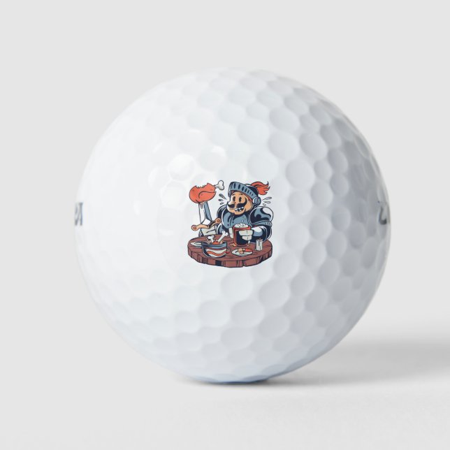 Balles De Golf Jeu de mots drôle sur la nourriture de poulet (Devant)