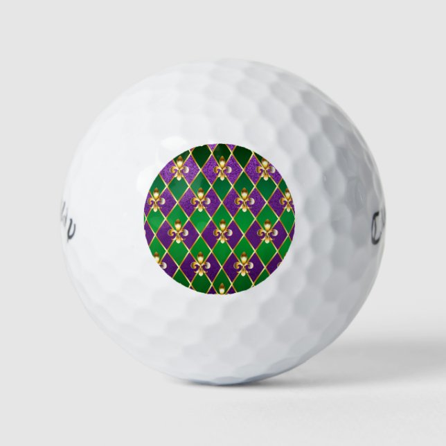 Balles De Golf Jewelry Background Mardi Gras (Devant)