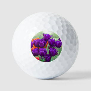Balles De Golf Jigsaw tulipes violettes foncées