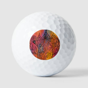 Balles De Golf Joli Art Floral