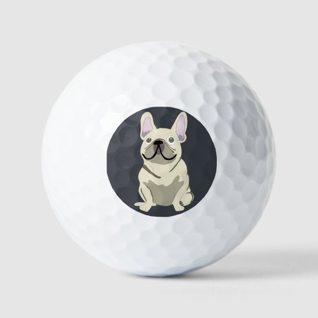 Balles De Golf Joli chien, frenchie (Recto)