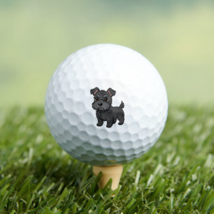 Balles De Golf Joli chien Terrier Écossais noir