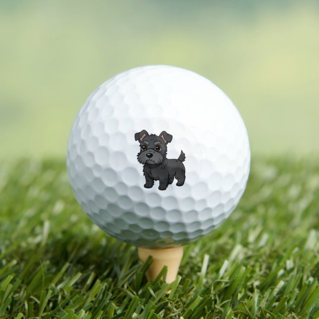 Balles De Golf Joli chien Terrier Écossais noir (T-shirt Insitu)
