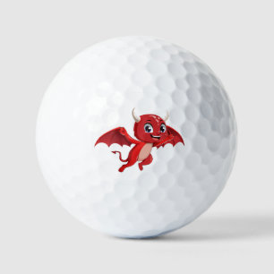 Balles De Golf Joli diable volant de dessin animé