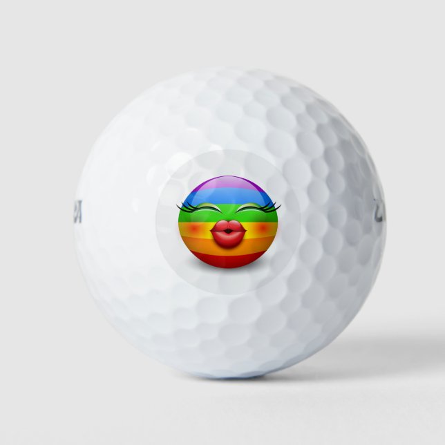 Balles De Golf Joli Emoji (Devant)