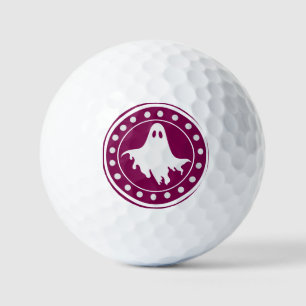 Balles De Golf Joli fantôme Halloween effrayant orange et blanc