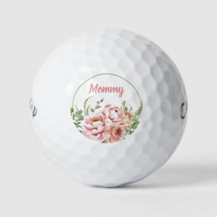 Balles De Golf Joli Floral Nom Personnalisé Golf Balls Maman