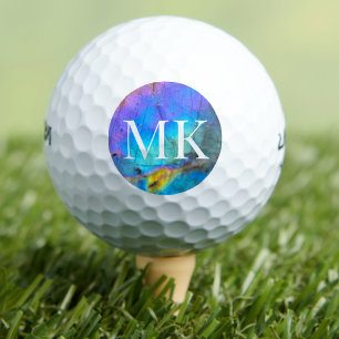 Balles De Golf Joli monogramme initial coloré