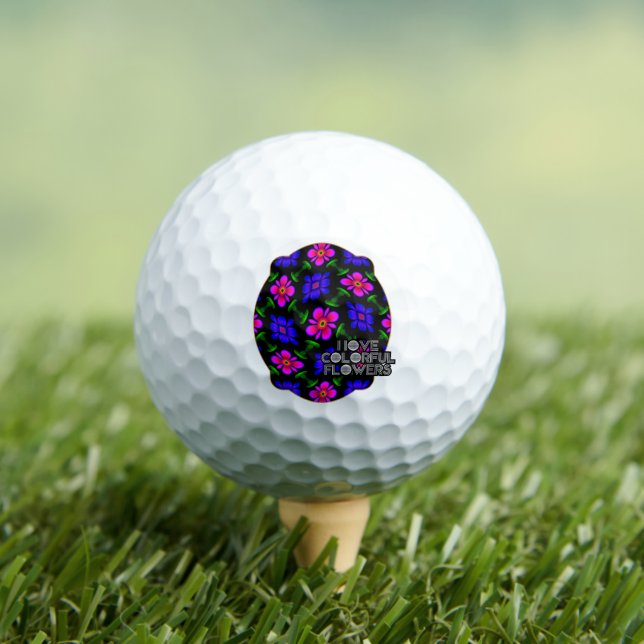 Balles De Golf Joli Motif de fleurs roses (T-shirt Insitu)