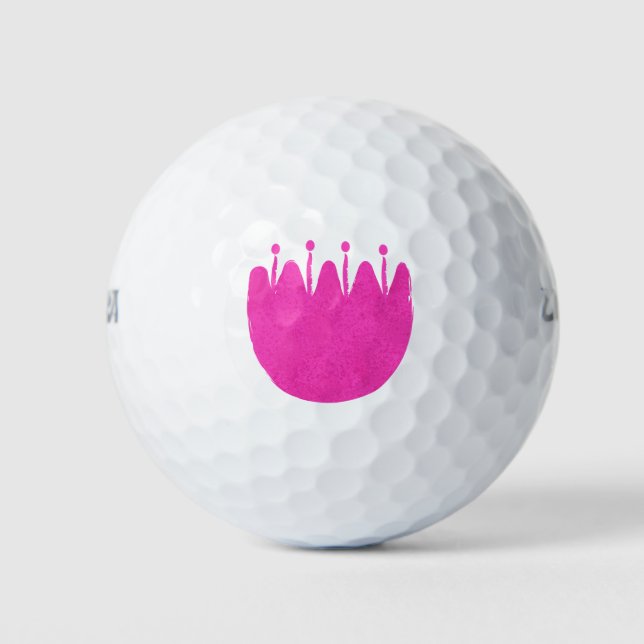 Balles De Golf Joli motif floral de fond (Devant)