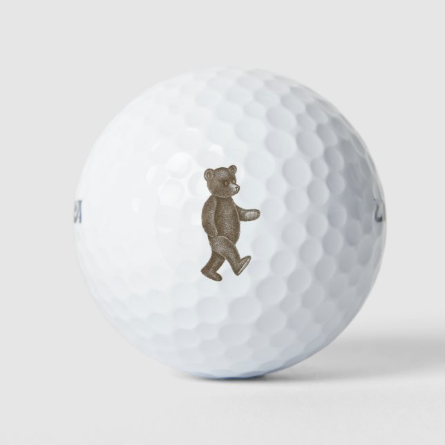 Balles De Golf Joli Teddy Bear Golf Ball Vintage (Devant)