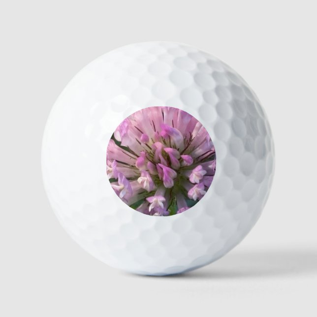 Balles De Golf Jolie fleur de trèfle  (Recto)