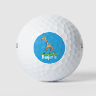 Balles De Golf Jolie girafe avec dessin animé de papillon