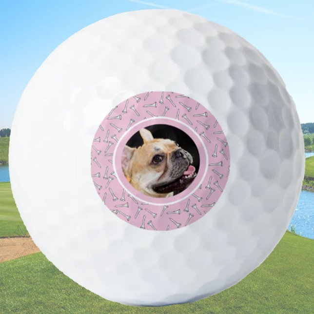 Balles De Golf Jolie photo de chien personnalisé Modèle Rose Dame (Créateur téléchargé)