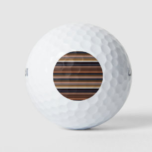 Balles De Golf Jolies rayures bleues marron