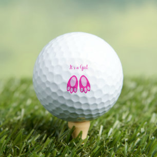 Balles De Golf Jolis pieds de lapin fille rose Pâques personnalis