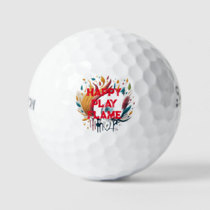 Balles De Golf Jouer à la conception de flamme