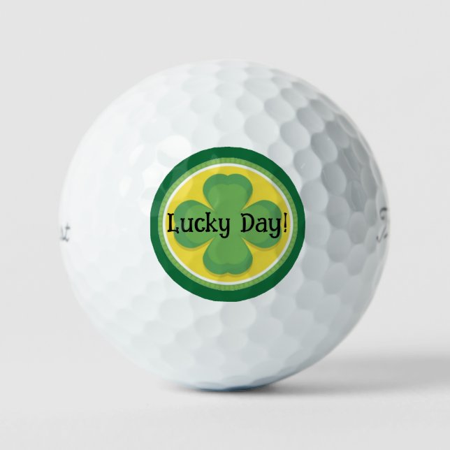 Balles De Golf Jour de chance ! Shamrock Personnaliser (Recto)