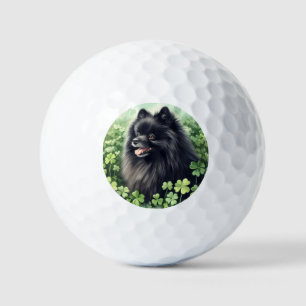 Balles De Golf Jour de la Saint Patrick noir de Poméranie