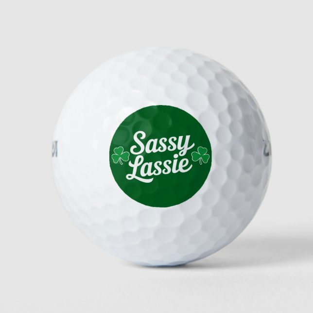 Balles De Golf Jour de la Saint Patrick Sassy Lassie Funny Irish (Devant)