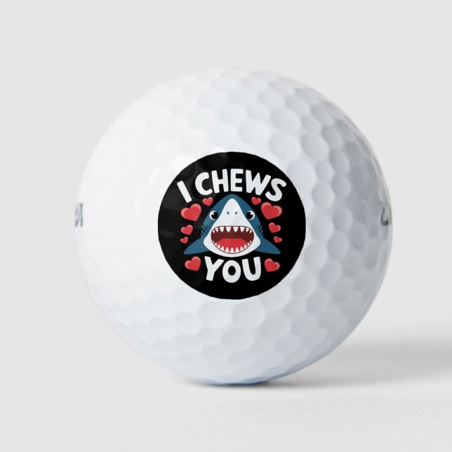 Balles De Golf Jour de la Saint-Valentin Cœur Amour Léopard Migno (Devant)