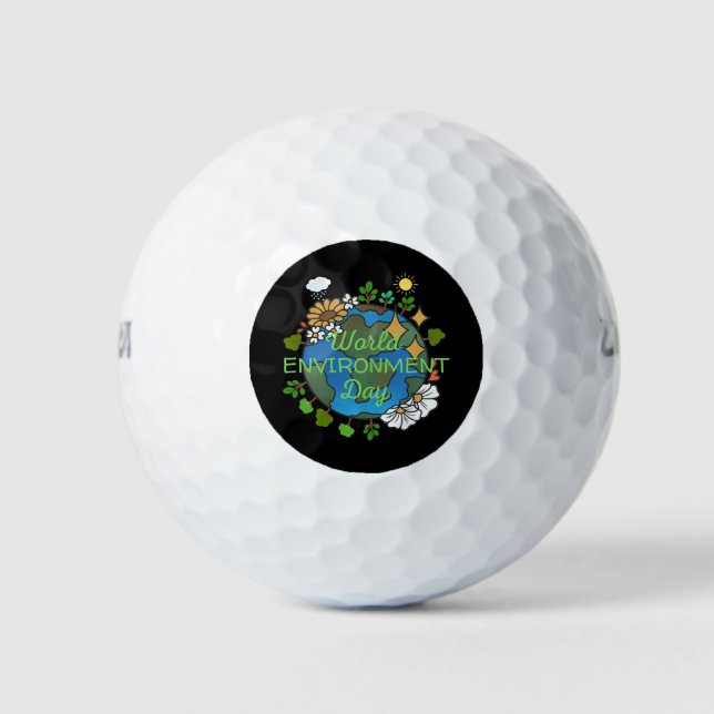 Balles De Golf Journée mondiale de l'environnement (Devant)