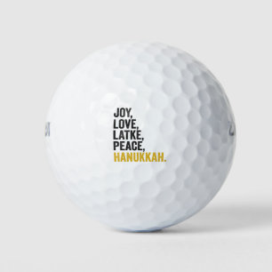 Balles De Golf Joy Love Latkes Paix Hanoukka Drôle Juif