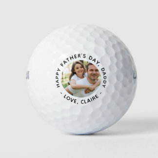 Balles De Golf Joyeuse Fête des Pères Papa Photo